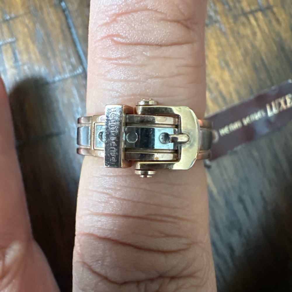 Henri Bendel Deco Belt  ring size 7. In Rose Gold And Silver‎ Tone